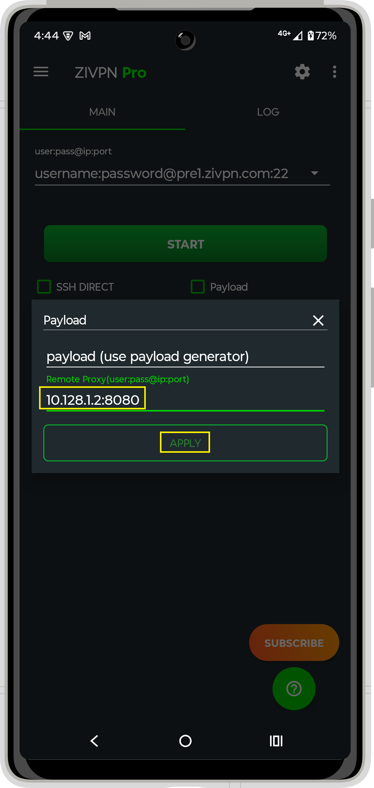 SSH Proxy Setup Step 2